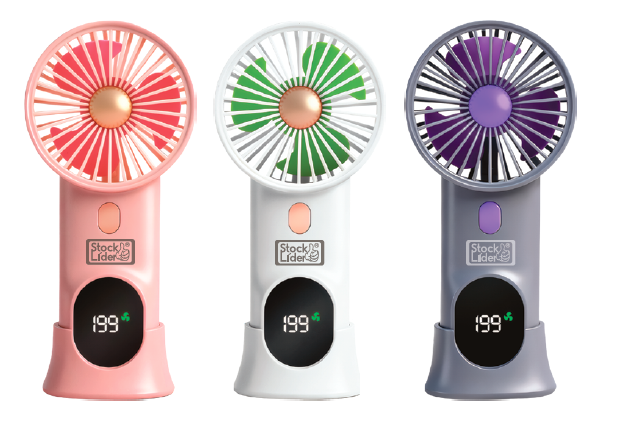 Ventilador Portátil Recarregável com Base