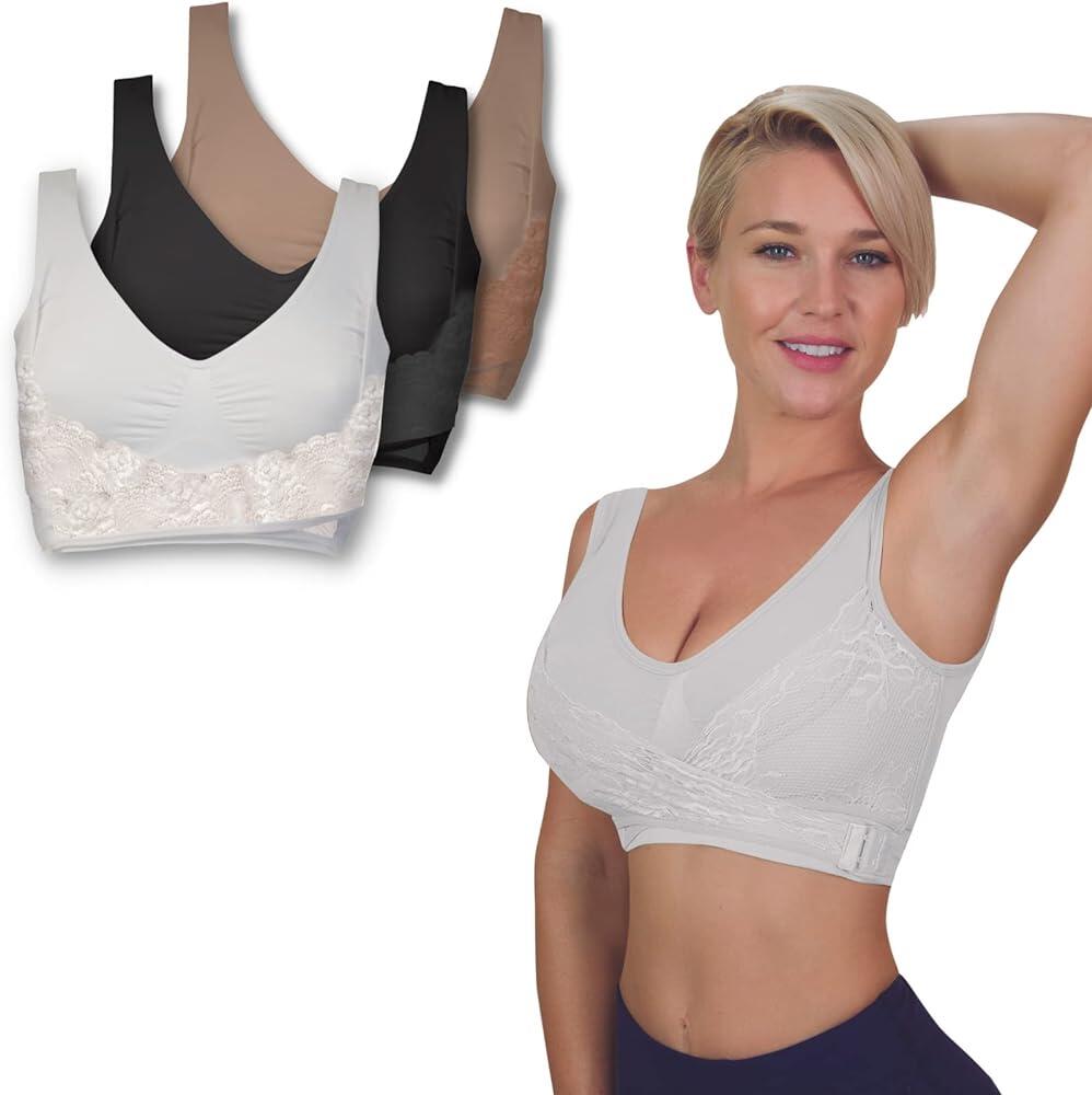 ✨ Pack de 3 Soutiens Push-Up – Bege, Preto e Branco