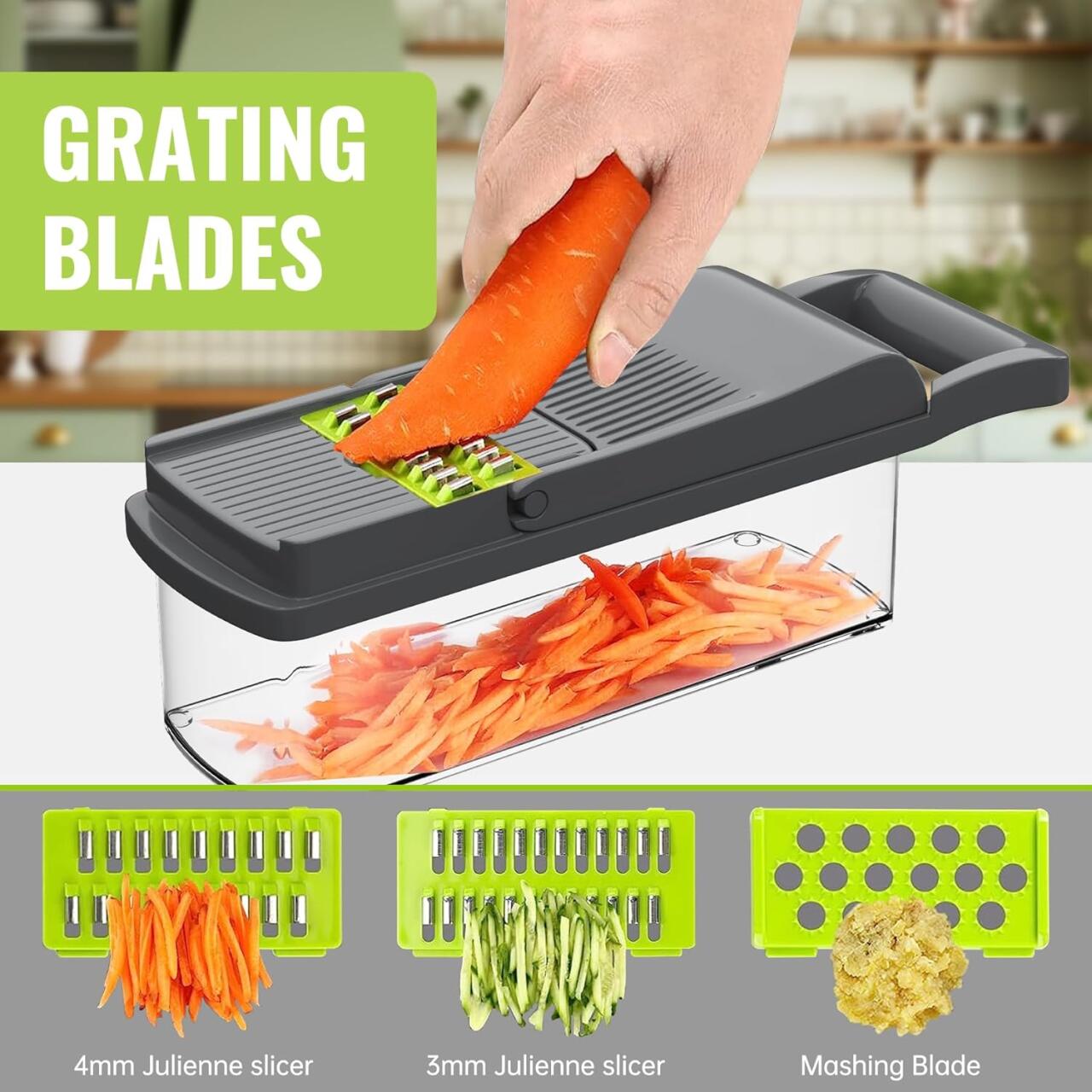 🥕 Cortador Multifunções de Legumes 16 em 1 – Rápido, Prático e Profissional